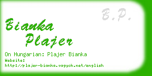 bianka plajer business card